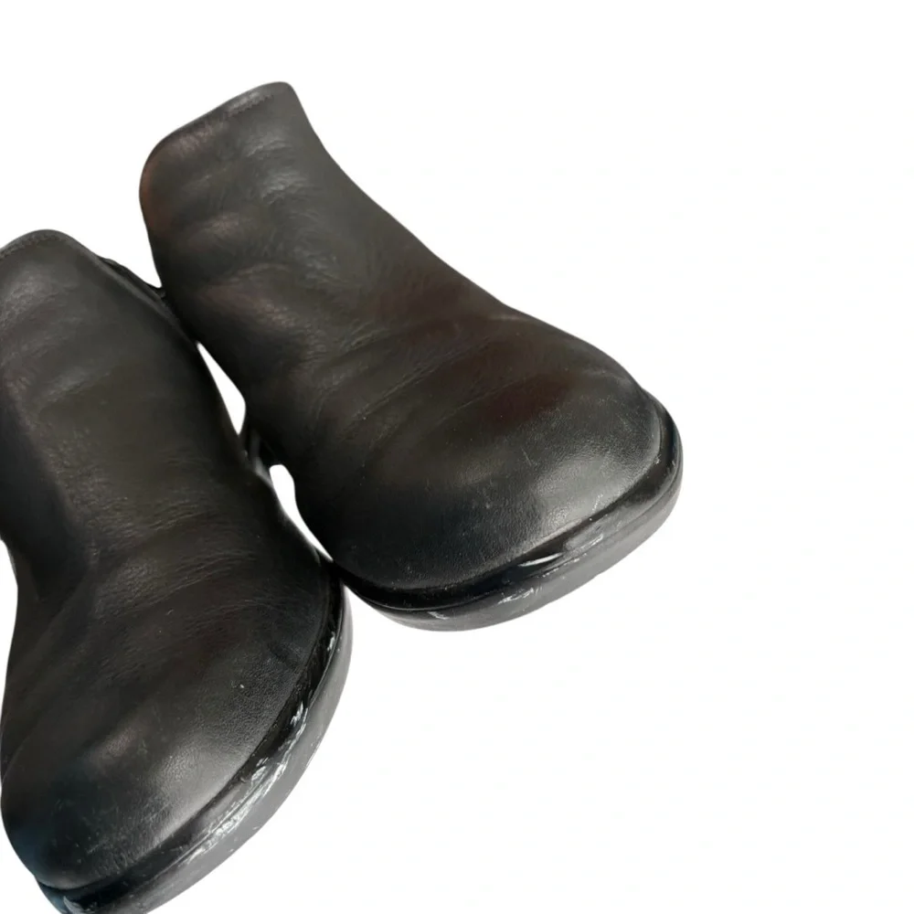 NAOT Helm Womens Ankle Boots Size 41 Dual Zip Black Lthr/Speckled Beige‎